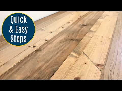 DIY Scrap Wood Table Top - Rustic Reclaimed Wood Table Top with Pine and Cedar