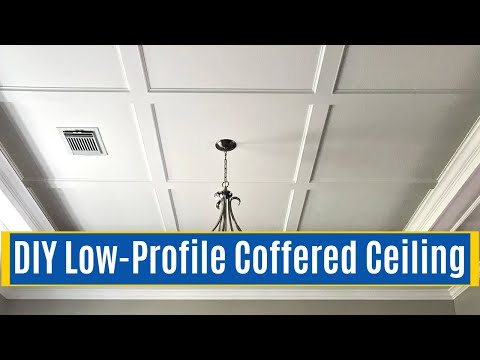 Install a Flat Coffered Ceiling - Low-Profile Design - Beautiful DIY Ceiling Makeover Idea