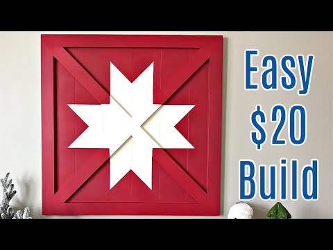 DIY Barn Star Quilt Wall Art - How to Build &amp; Paint this Barn Quilt