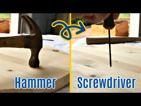 How to Distress Wood Furniture with a Hammer and Stain - Easy Steps for a Rustic Old Wood Look!
