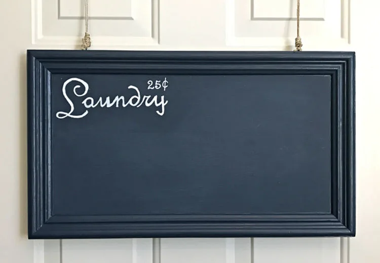 Easy DIY Ideas for a Sign from Old Cabinet Doors. Make a chalkboard sign from an old cabinet door to use as a to do list, for family notes, as a grocery list, or for quick notes.