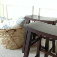 Counter stools after gel stain makeover