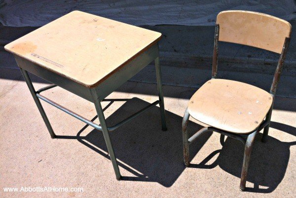 DIY old school desk makeover