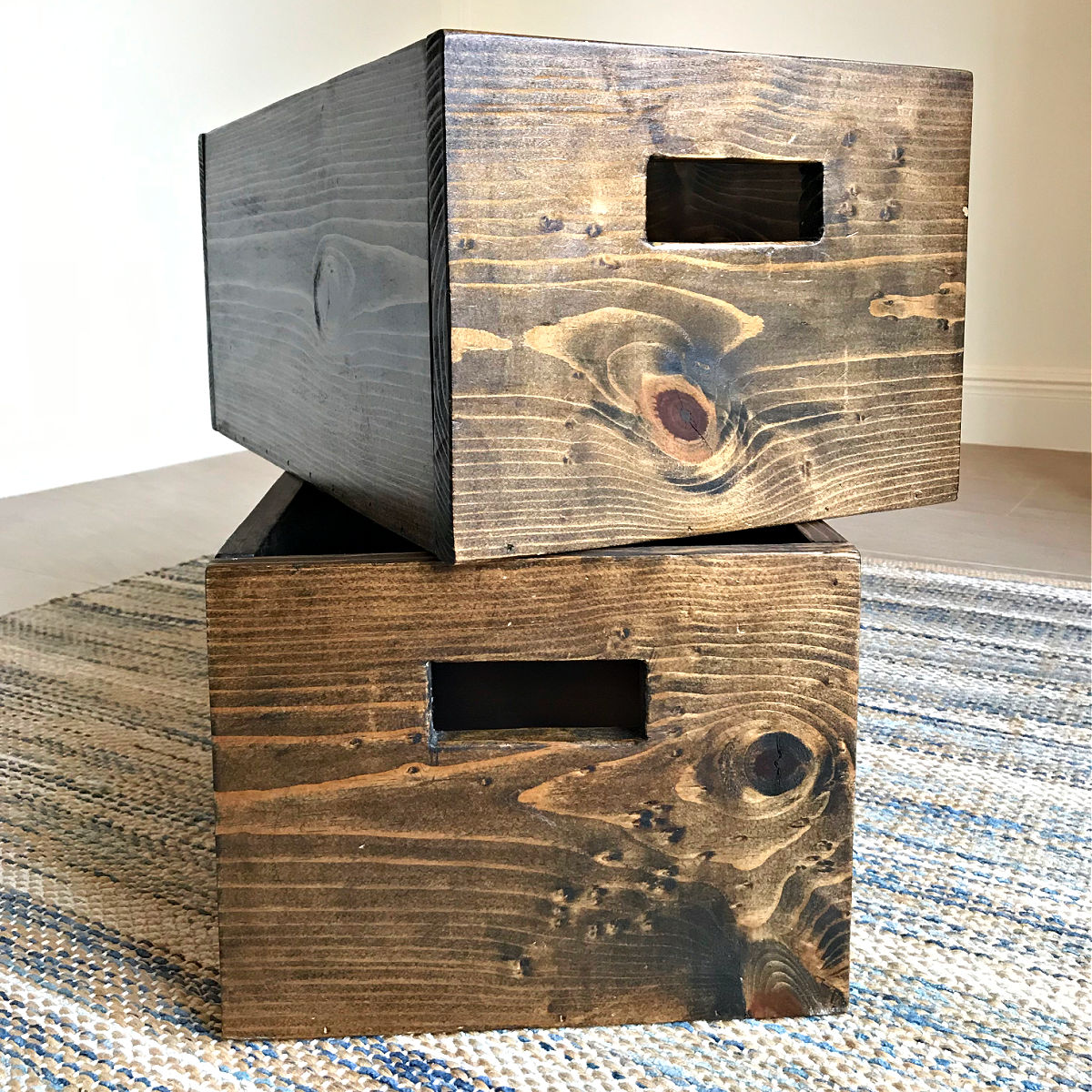 How to Make A Super Easy DIY Wood Storage Bin (Box) - Abbotts At Home