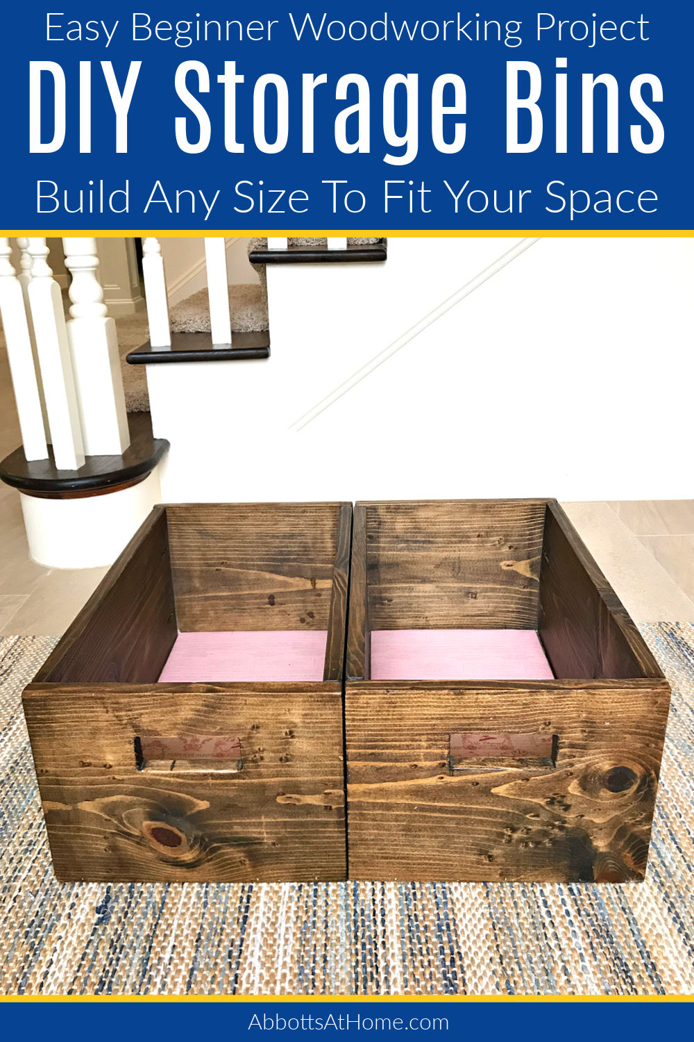 Easy DIY Wood Storage Bin for Beginners Abbotts At Home