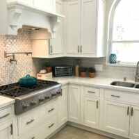 White Kitchen Remodel with Silestone Lusso Quartz and Starmark Cabinets