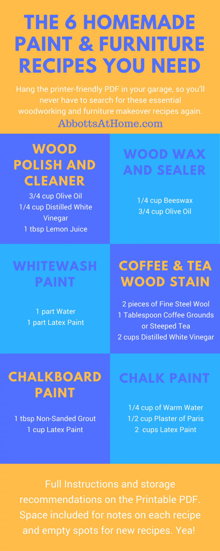 6 Great Homemade Wood Finishing Recipes Easy DIY Steps and Printable