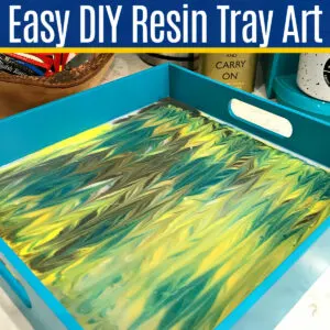 How to make a resin tray using EnviroTex Lite resin and acrylic paint. DIY Resin Tray Art Idea.