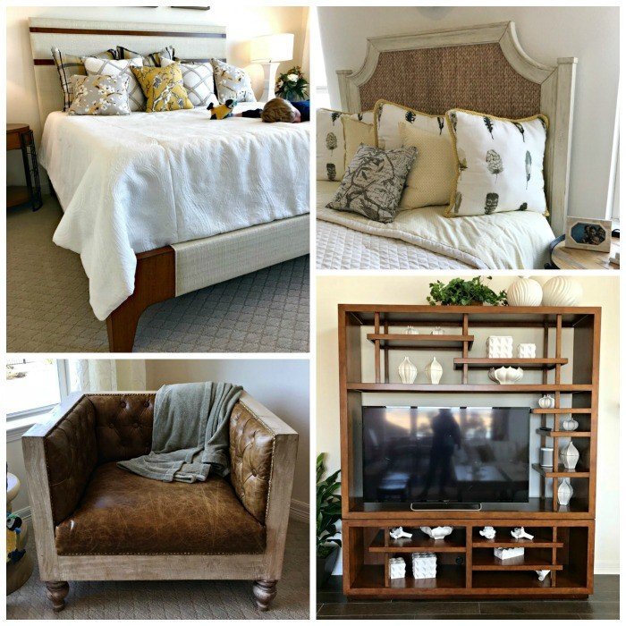 Check out this month's Furniture and Home Design Inspiration. Most of these pictures were taken at Model Homes. The Interior Designer's that worked on these places did a fabulous job with staging. Some of this furniture would be pretty easy to build too. So, grab some inspiration for your home or next build. #FurnitureDesign #ModelHomes #InteriorDesign