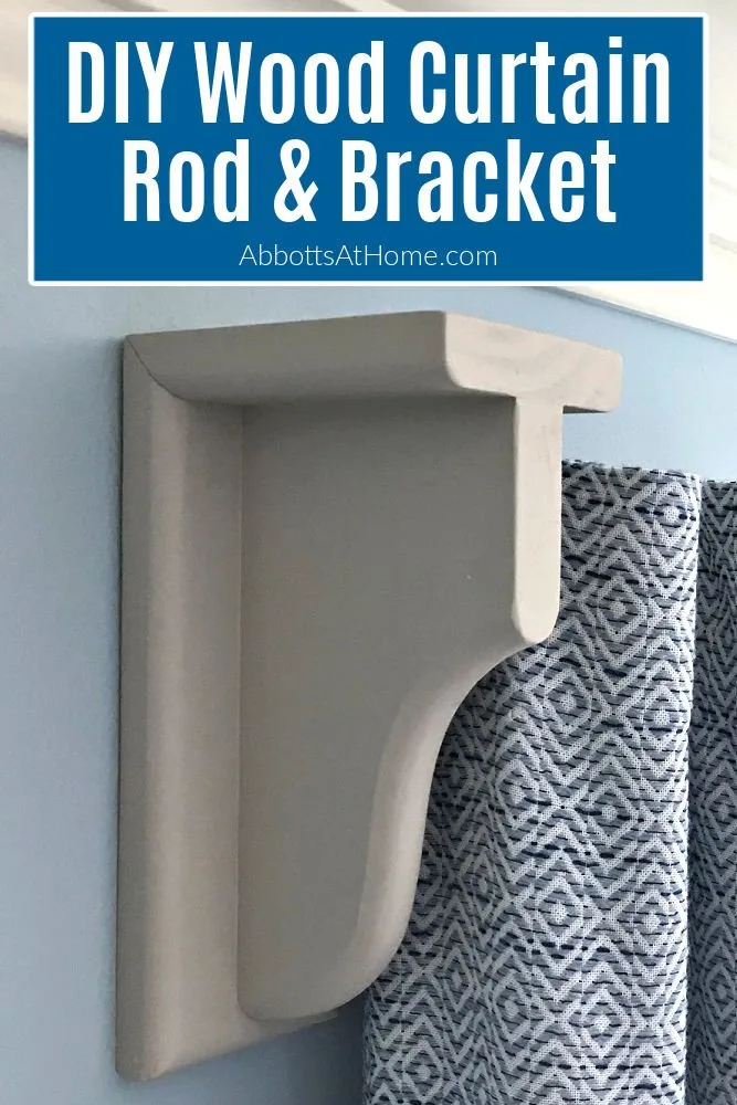 Easy DIY Wooden Curtain Rods and Brackets. How to make pretty, chunky curtain rods and brackets that you can paint or stain to match any room or home decor.