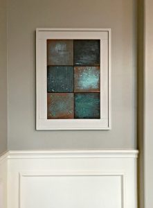 Build a DIY Chunky Wooden Frame for a canvas, print, or anything. You'll save money and get a custom size for your wall decor. #AbbottsAtHome #customframe #DIYframe