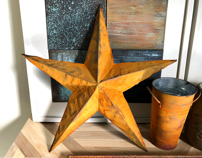 Easy DIY Rust Paint Effect to give your old Home Decor and Furniture a beautiful new look. Just paint then spray the patina, that's it!