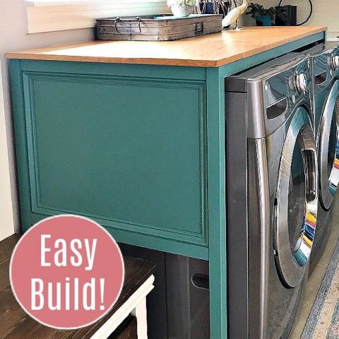 Easy Diy Laundry Table Over Washer And, How Tall Should A Laundry Folding Table Be