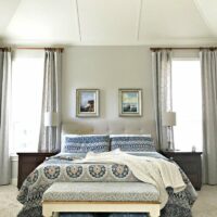 Turn that vaulted ceiling into the feature it should be! This DIY Wood Panel Vaulted Ceiling Makeover gave our Master Bedroom instant style.