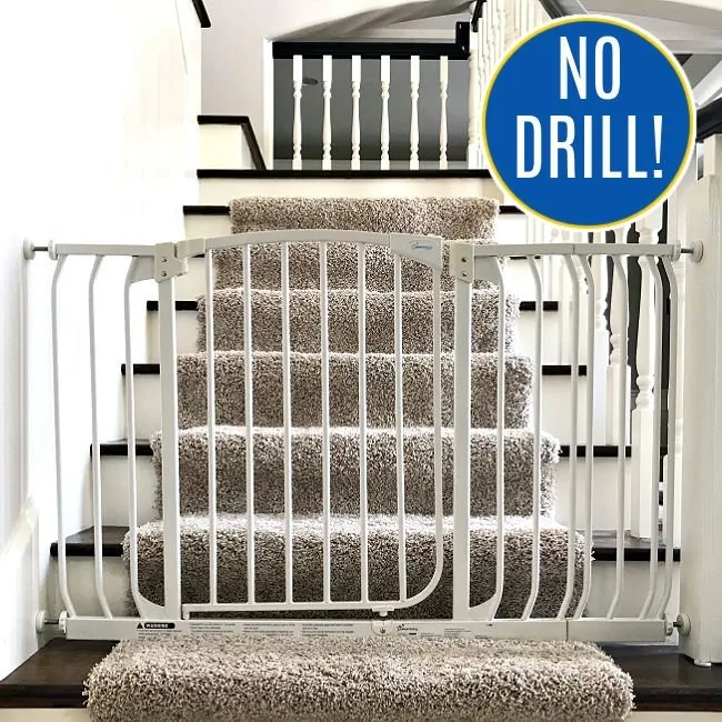 DIY Baby Gate Hack for Stairs - No Drill