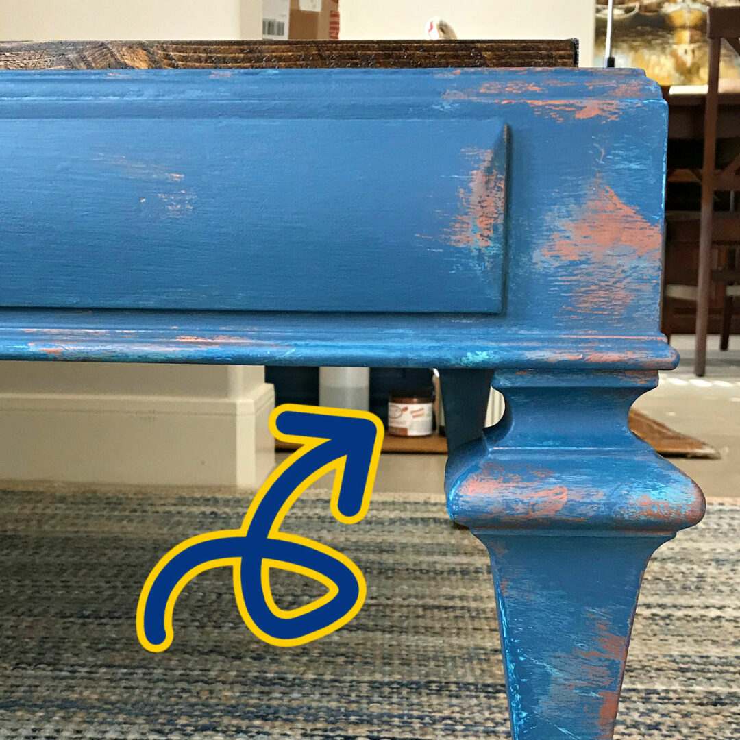 Beautiful DIY Blue and Copper Chalk Paint Coffee Table Makeover ...