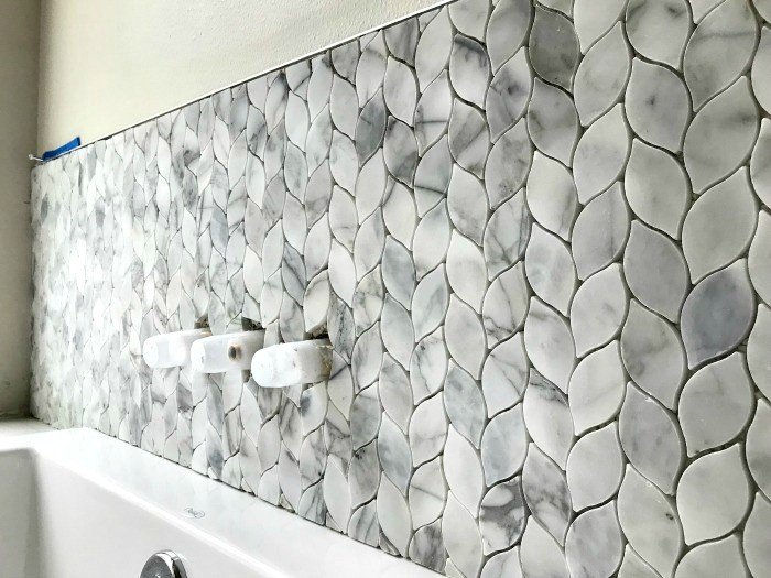 Marble Mosaic Tile Bathroom Installation Tips Abbotts At Home - Installing Mosaic Tile On Bathroom Wall