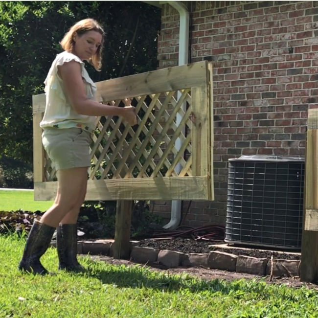 How to build removable panels to hide your AC, boats, RV's, or anything unsightly in your yard. Build removable air conditioning screens.