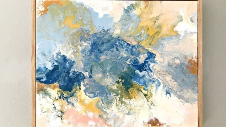 Diy Acrylic Paint Pouring Wall Art Abbotts At Home