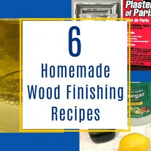 My 6 favorite Homemade Wood Finishing Recipes: DIY Wood Cleaner, Wood Stain, Whitewash, Chalk Paint, Furniture Wax, & Chalk Board Paint.