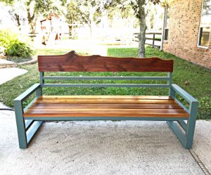 Here's the easy to follow build steps, printable plans, and how-to video for this beautiful DIY Outdoor Sofa from 2x4 Pine Lumber with Cedar. Wood outdoor sofa or bench with a back woodworking plans.