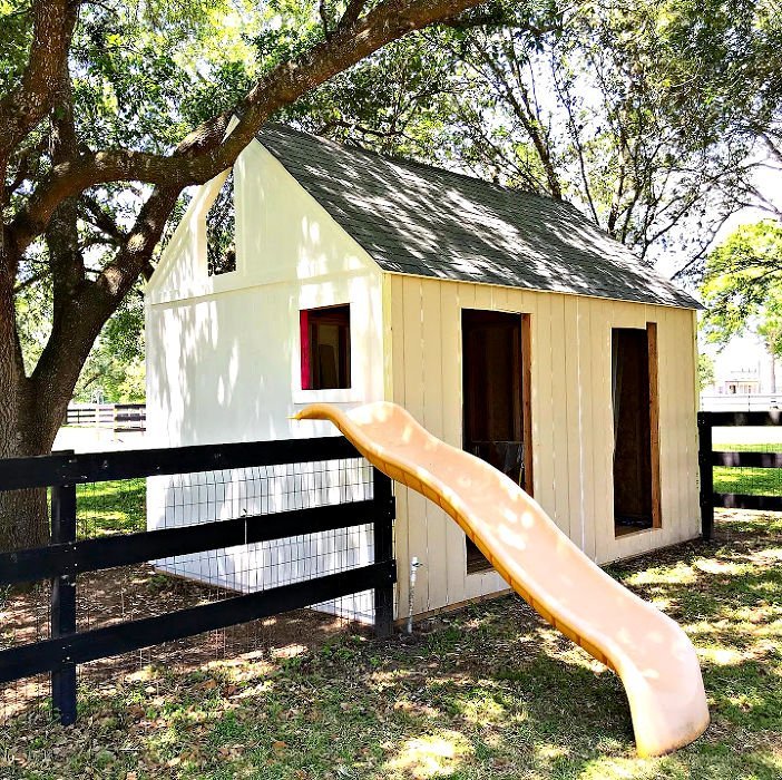 Here's a sneak peek at my big DIY Kid's Playhouse build. With lots of DIY videos and photos to help you Build a Kids Playhouse from a Shed, with an optional tree house deck on top. :)