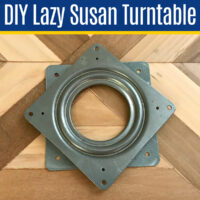 Image shows DIY Lazy Susan Turntable hardware for a post showing how to make a Lazy Susan turntable.