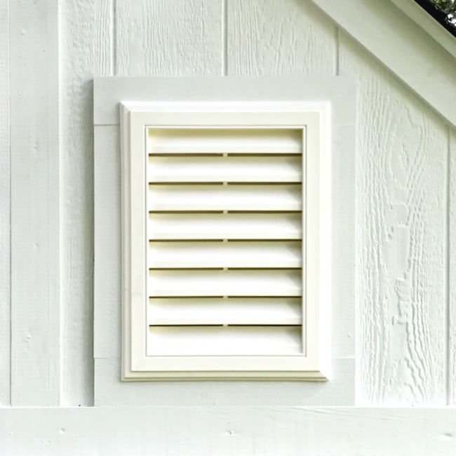 Written steps and how to video for a DIY Gable Vent Installation in a shed or barn wall or attic.