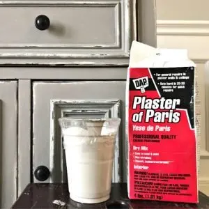 Here's the easy 3 ingredient DIY Chalk Paint Recipe I use to mix Latex Paint, water, and Plaster of Paris into beautiful furniture and decor paint. How to make homemade chalk paint, which sheen of latex paint works, what to do if chalk paint is too thick or thin, and why I love chalk paint on furniture.