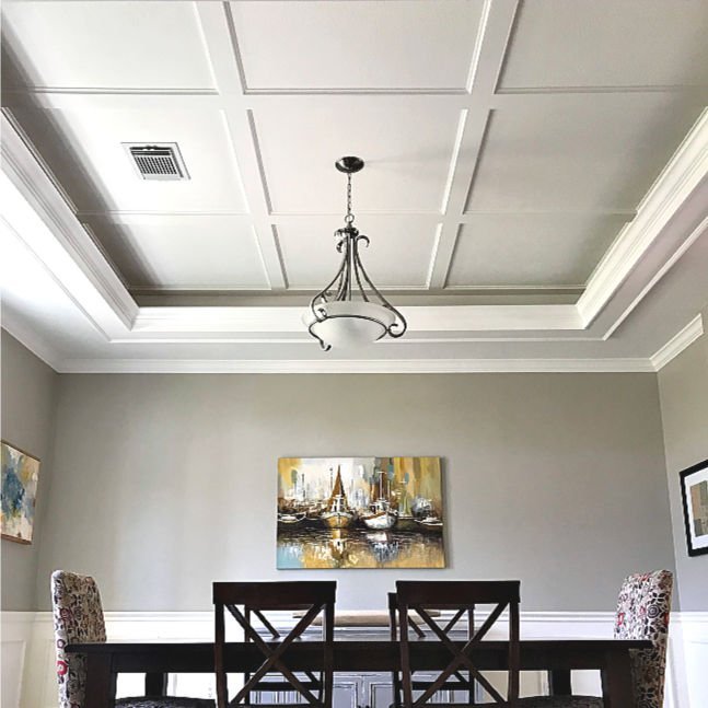 How to Install this Simple DIY Coffered Ceiling Design - Abbotts At Home