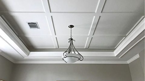 Easy Diy Coffered Ceiling Simple Low, How Much Does It Cost To Install A Coffered Ceiling