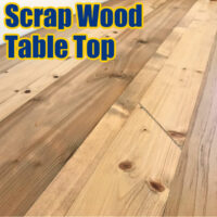 Image of a Counter Top or Table Top made with scrap wood. With steps and a video showing how to make it.