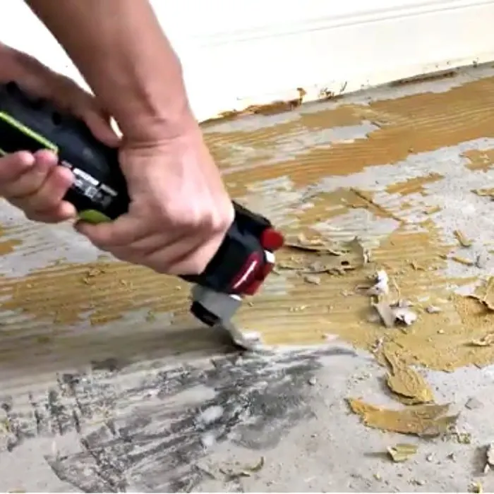 Remove Glued Wood Flooring On Concrete, Glued Hardwood Floor Removal Tool