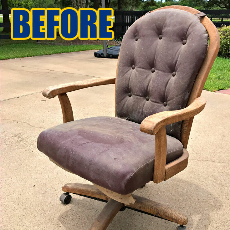 Beautiful DIY Office Chair Makeover Before And After With Steps
