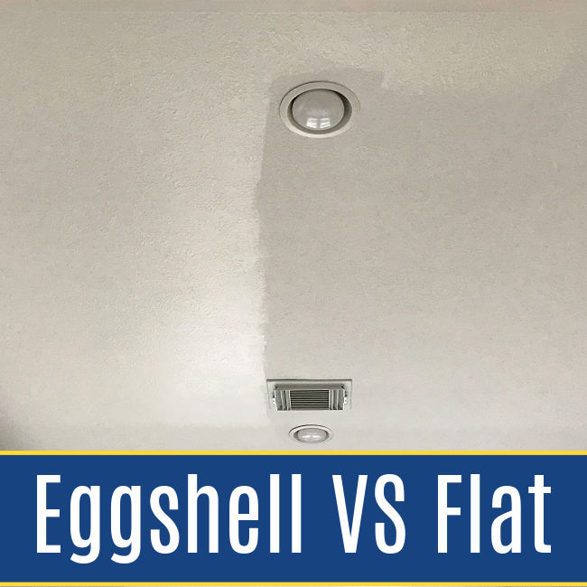 5 before & after examples from my home of the best paint sheen on ceilings. Throw out those old painting rules to get a more beautiful room. Eggshell vs flat paint sheen on ceilings.