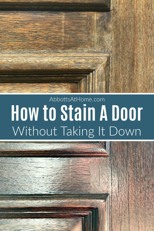 Can you Stain a Door Without Taking It Down? Yes, absolutely. But you have to be careful about when you do it and what you use. Here's my guide to staining your front door with gel stain. This will give you a beautiful finish on wood, fiberglass, and metal doors. Works on bare, painted, and previously stained doors.