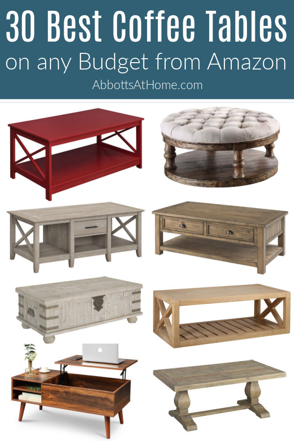 Here's my top picks for the 30 Best Amazon Coffee Tables for any Living Room. Includes coffee tables for small spaces, to play board games or eat on, coffee tables for storage, and coffee tables that would work for sectionals.