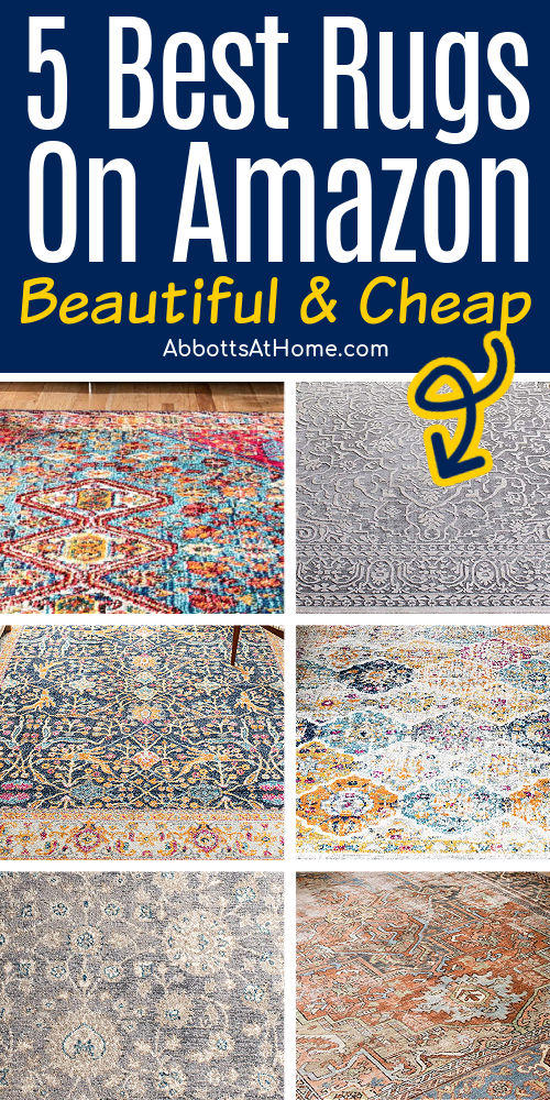 6 examples of the best rugs on Amazon. Beautiful, affordable, cheap area rugs. Best Amazon rugs.