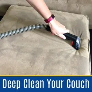 Here's How to Clean A Couch At Home, the Easy Way with my new favorite cleaner. This step by step guide works on spills and pet stains. Step by step guide to deep clean your couch.
