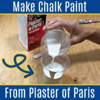 I LOVE this DIY! Here's How to Make Chalk Paint with Plaster of Paris - it's easy, it saves money and you can make the exact color you want. Homemade chalk paint recipe with FAQ's answering the most common questions.