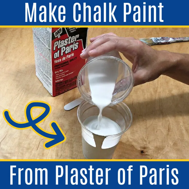 I LOVE this DIY! Here's How to Make Chalk Paint with Plaster of Paris - it's easy, it saves money and you can make the exact color you want. Homemade chalk paint recipe with FAQ's answering the most common questions.