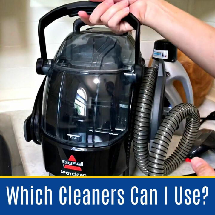 Here's what you can use in Bissell Spot Cleaner to safely & effectively clean your cars, rugs, carpets, couches, and more. Which Cleaners Are Made for A Portable Bissell? And, possible alternative and natural cleaners for carpet and upholstery cleaning.