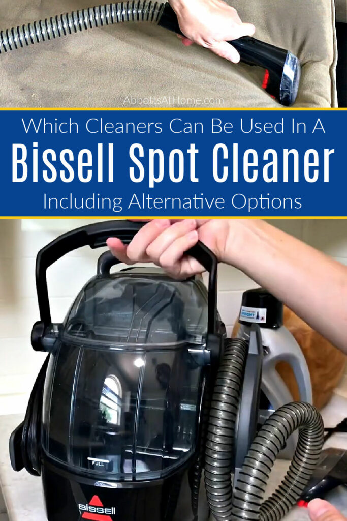 Here's what you can use in Bissell Spot Cleaner to safely & effectively clean your cars, rugs, carpets, couches, and more. Which Cleaners Are Made for A Portable Bissell? And, possible alternative and natural cleaners for carpet and upholstery cleaning.