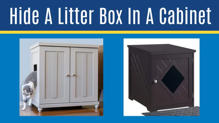  DINZI LVJ Litter Box Enclosure, Cat Litter House with Louvered  Doors, Entrance Can Be on Left or Right Side, Spacious Hidden Washroom for  Most of Litter Box, Cat Furniture Cabinet, Rustic