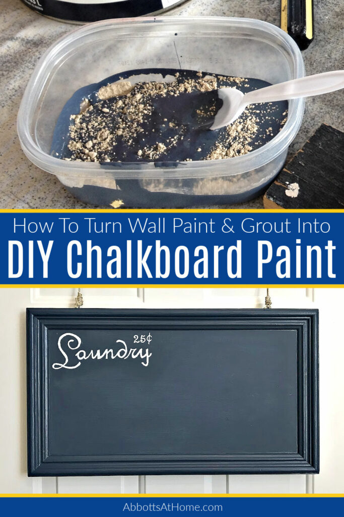 Make low cost, durable chalkboard paint in any color with this easy 2-step DIY recipe. Here's how to make chalkboard paint with grout!