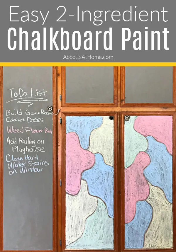 Make low cost, durable chalkboard paint in any color with this easy 2-step DIY recipe. Here's how to make chalkboard paint with grout!