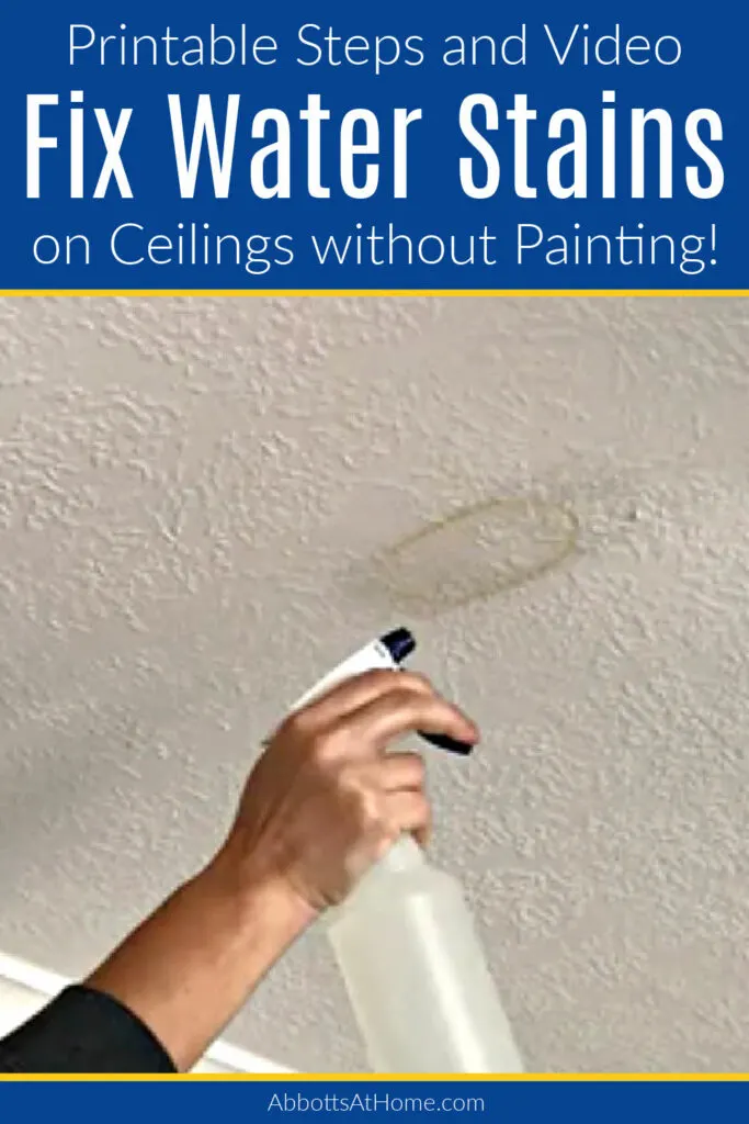 Remove Water Stain From Ceiling Without, How To Cover Water Stains On Ceiling Tiles