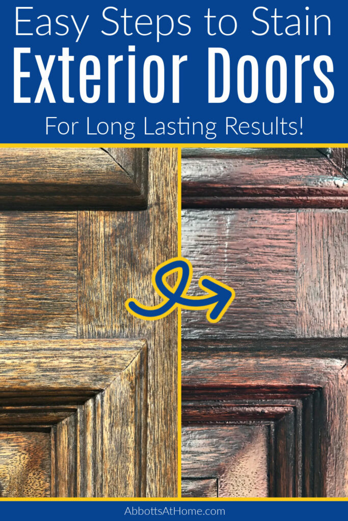 I've found the quickest, Best Way to Stain Exterior Wood Door! Using an easy to apply Gel Stain that always look beautiful on any front door. How to Stain Over Old Stain on a Door.