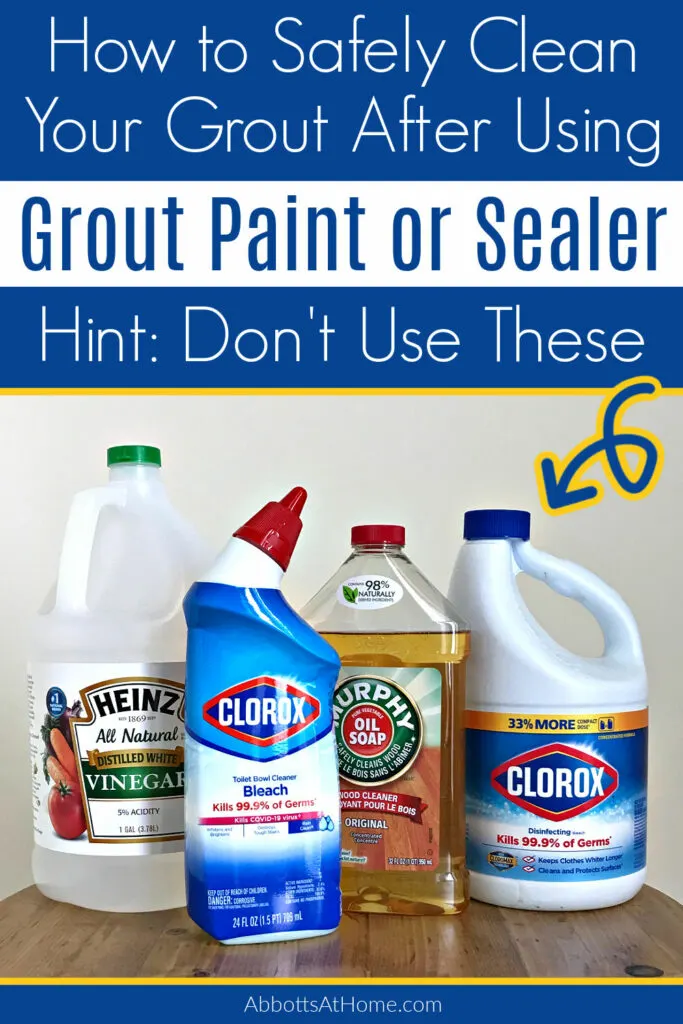 Did you know that some cleaners can ruin your grout paint/sealer? Here's how to safely clean grout after using grout paint & grout sealers.