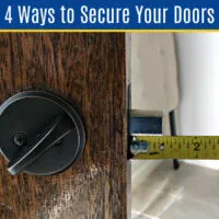 Improve your home security in just an afternoon with these Cheap and Easy DIY Home Security Updates for your Doors. No fancy tools required!